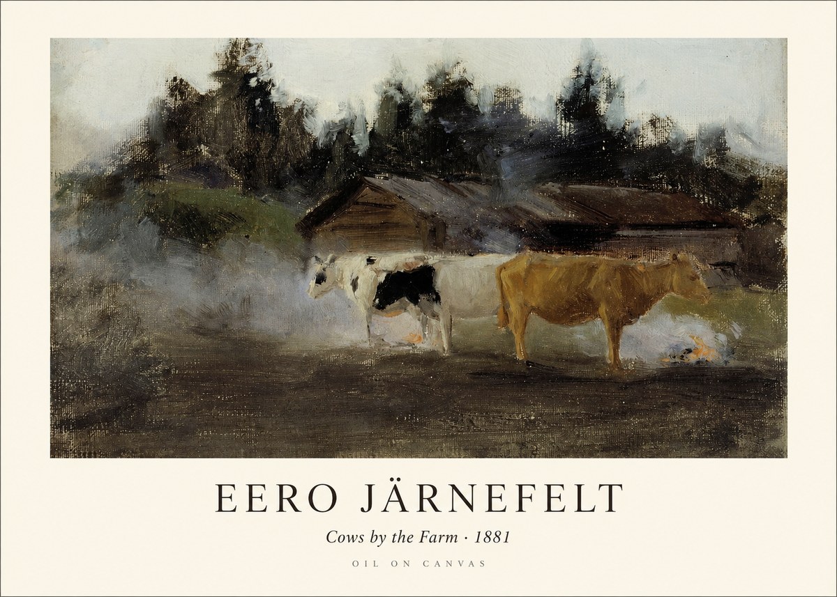 Eero Järnefelt Cows by the Farm · 1881 No1 - Plakát