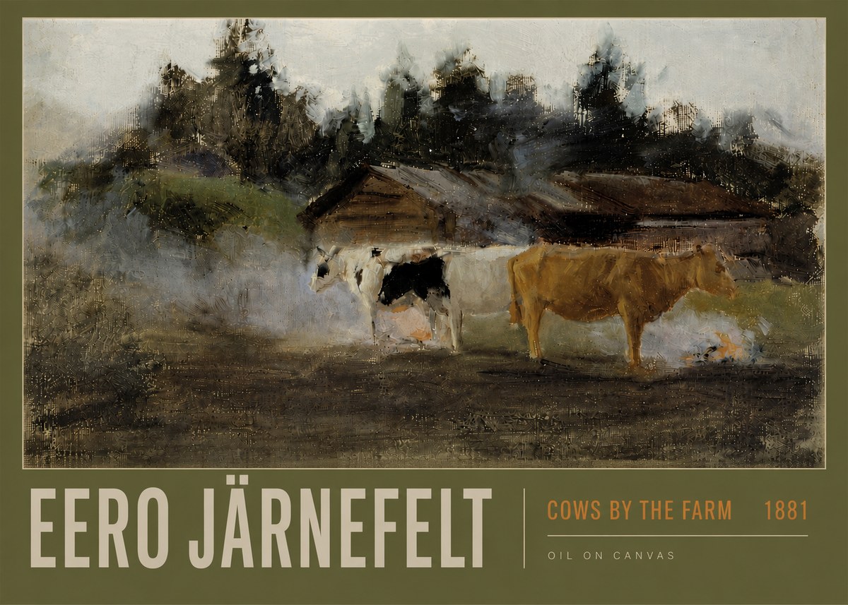 Eero Järnefelt Cows by the Farm · 1881 No6 - Plakát