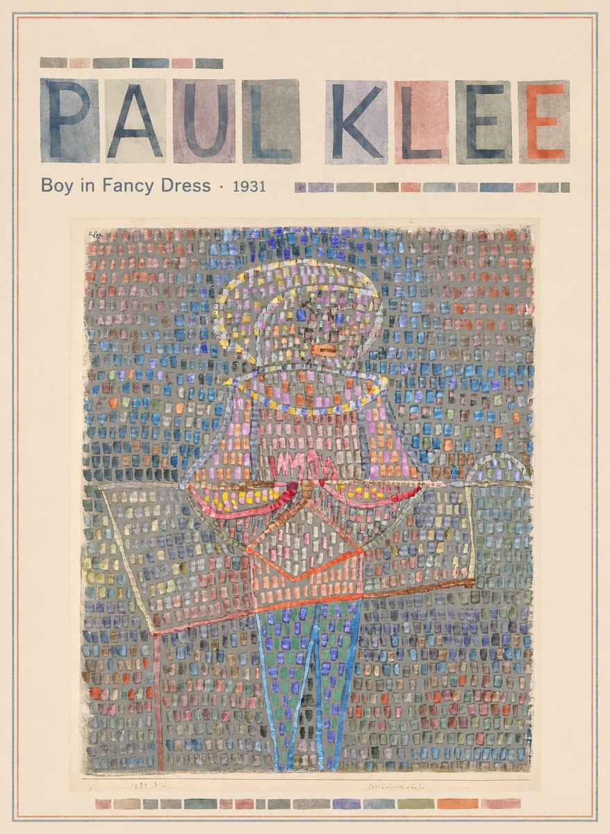 Paul Klee Boy in Fancy Dress No3 - Plakát