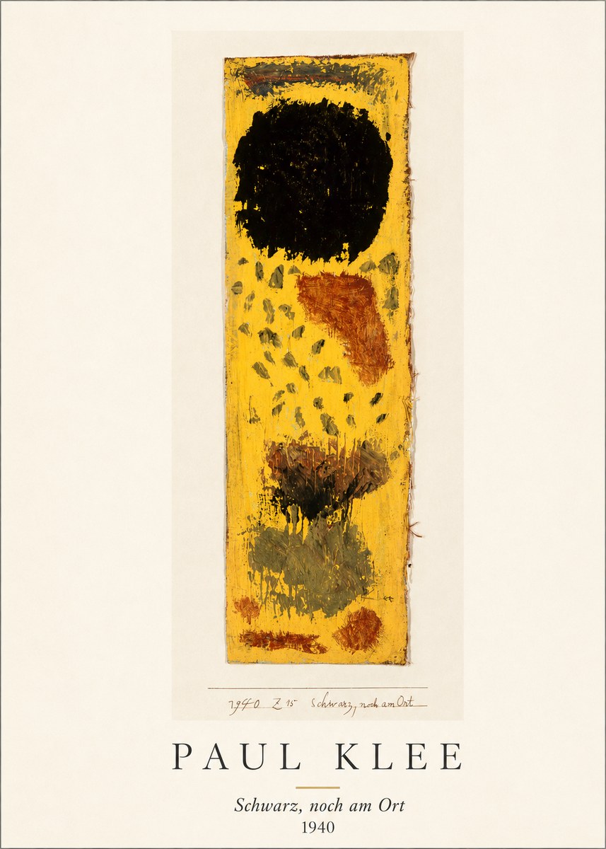 Paul Klee Schwarz, Noch Am Ort No3 - Plakát