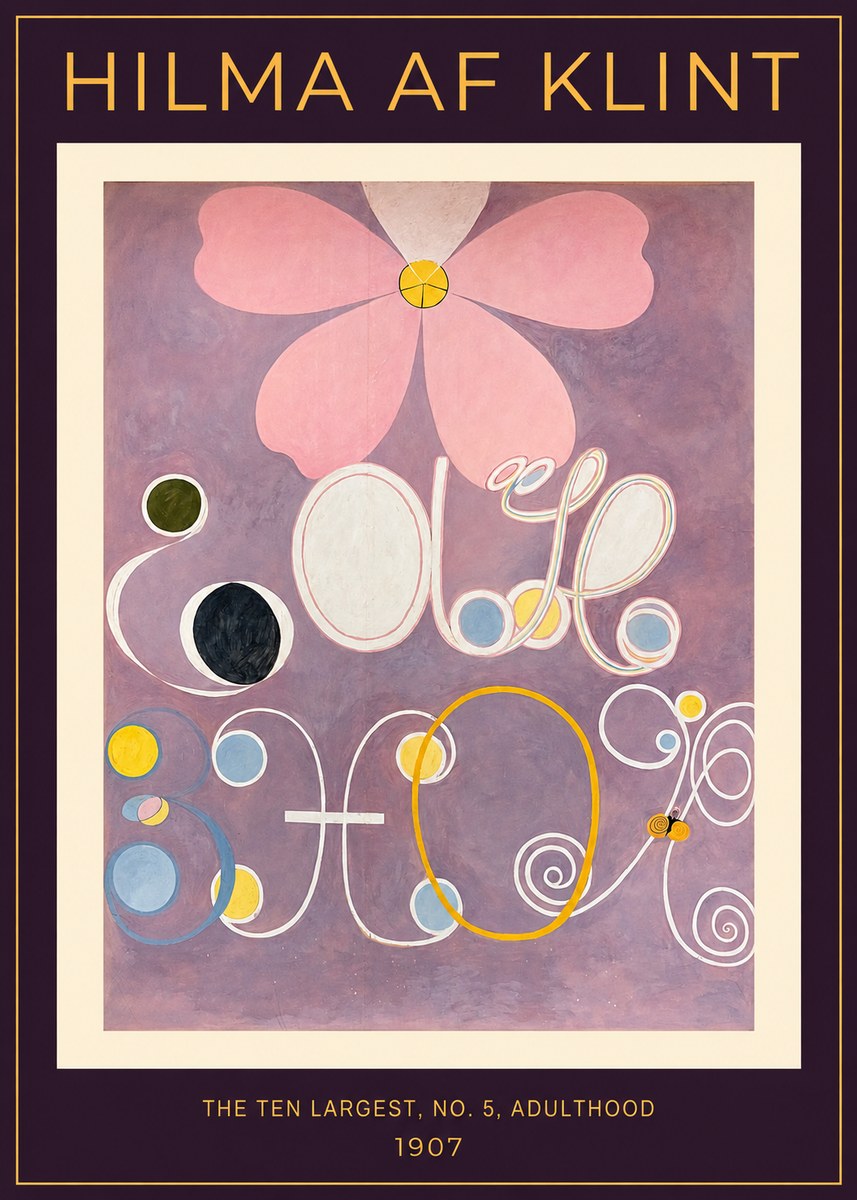 Hilma af Klint The Ten Largest, No. 5, Adulthood No2 - Plakát