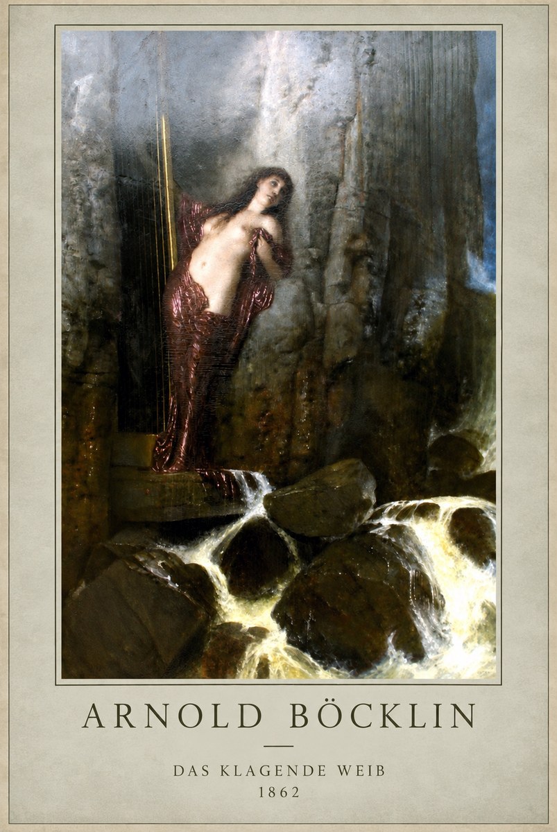 Arnold Böcklin Das Klagende Weib No2 - Plakát