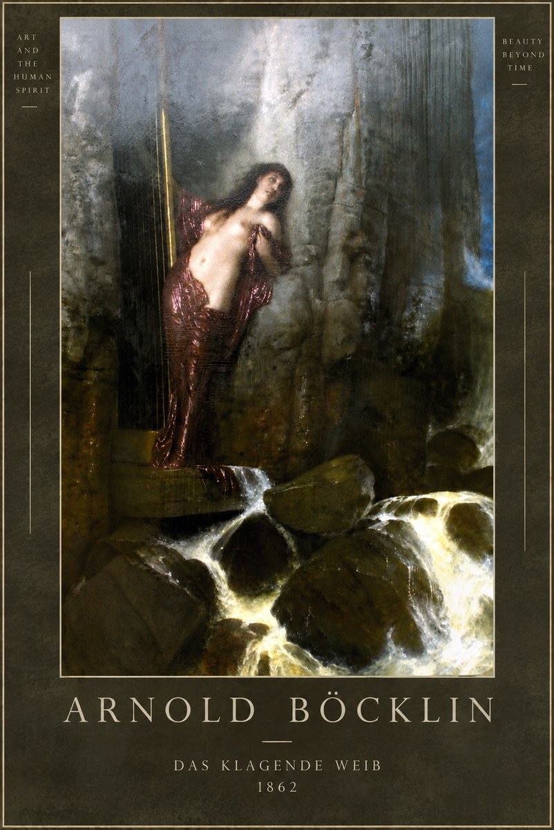 Arnold Böcklin Das Klagende Weib No4 - Plakát