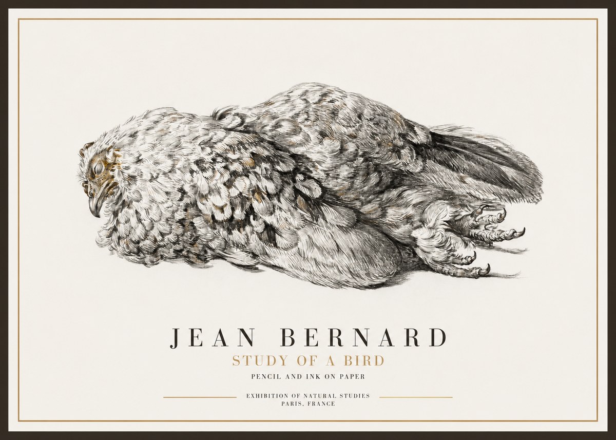 Jean Bernard Study of a Bird I No1 - Plakát