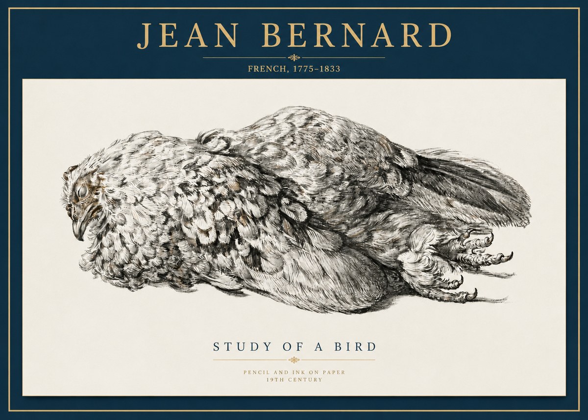 Jean Bernard Study of a Bird I No5 - Plakát