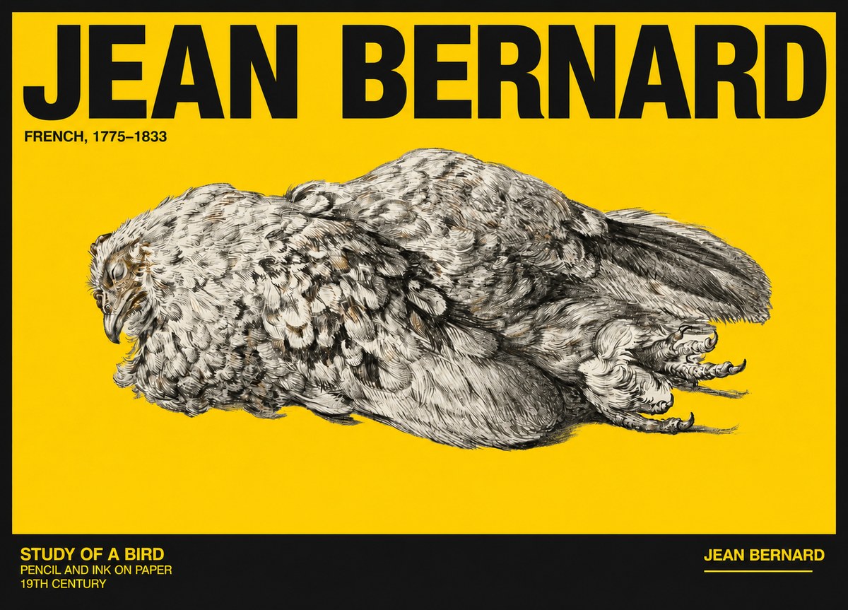 Jean Bernard Study of a Bird I No6 - Plakát