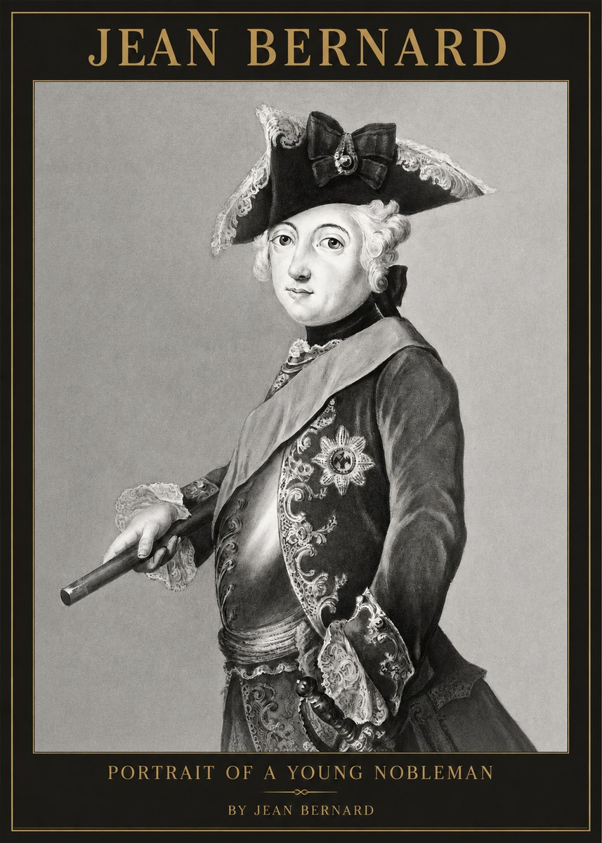 Jean Bernard Portrait of a Young Nobleman No1 - Plakát