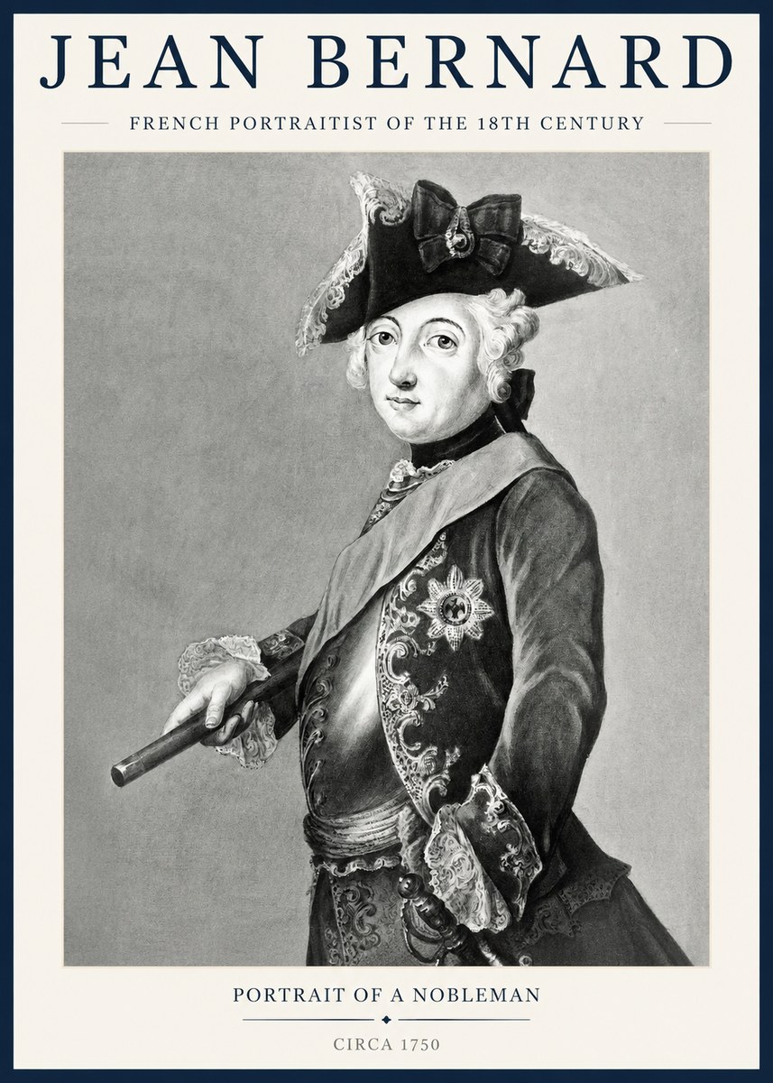 Jean Bernard Portrait of a Young Nobleman No3 - Plakát