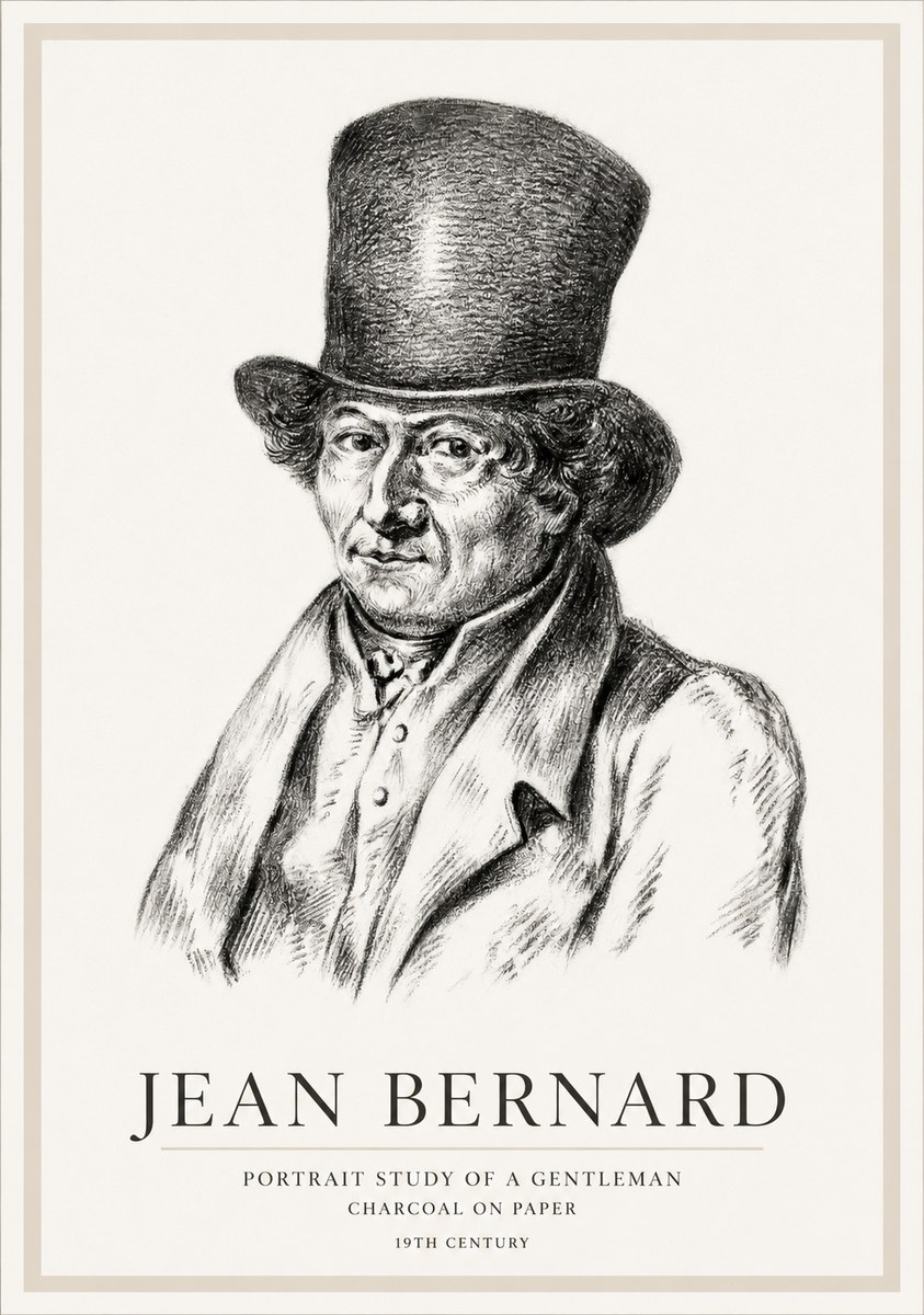 Jean Bernard Portrait Study of a Gentleman No1 - Plakát