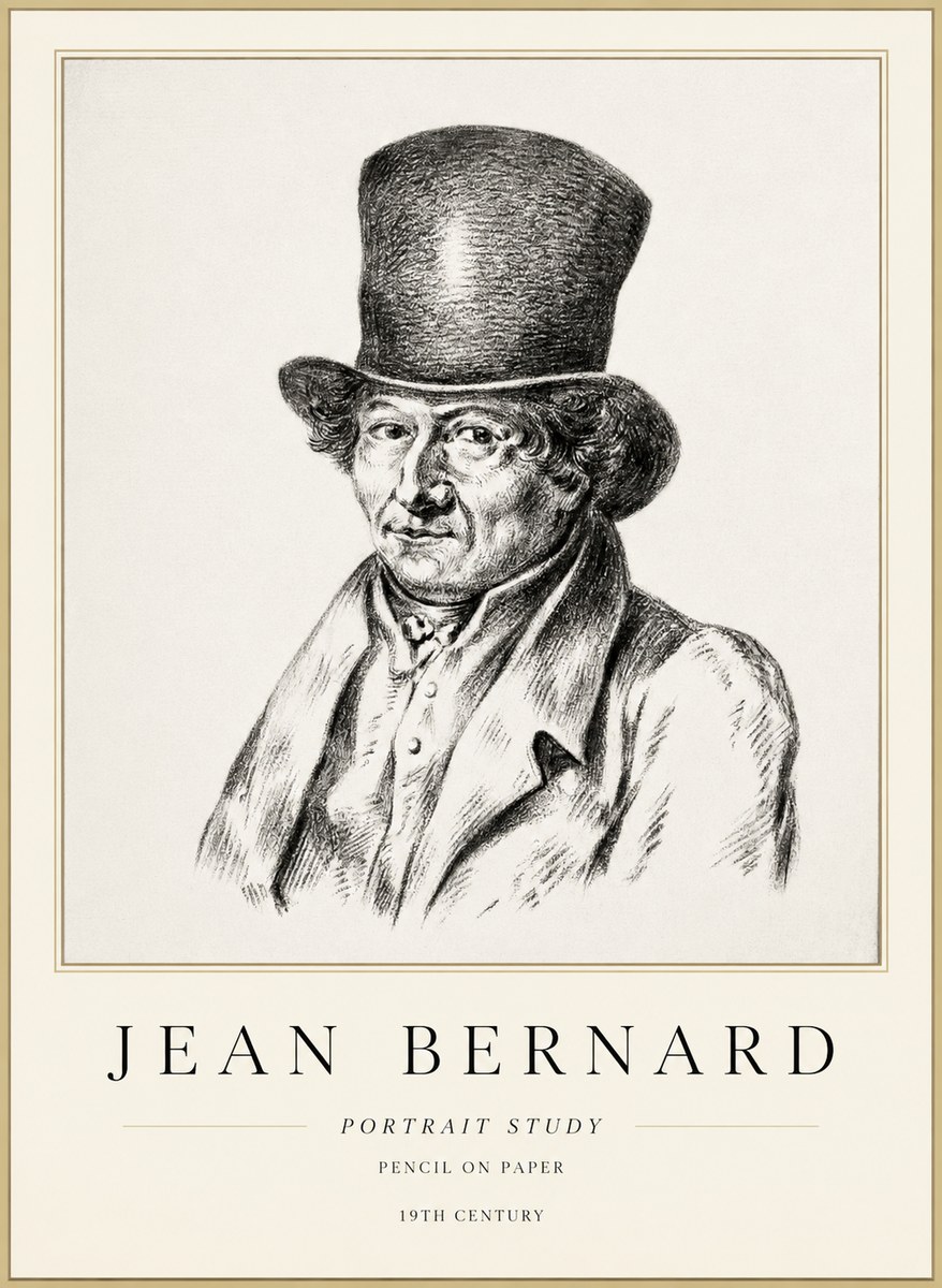 Jean Bernard Portrait Study of a Gentleman No3 - Plakát