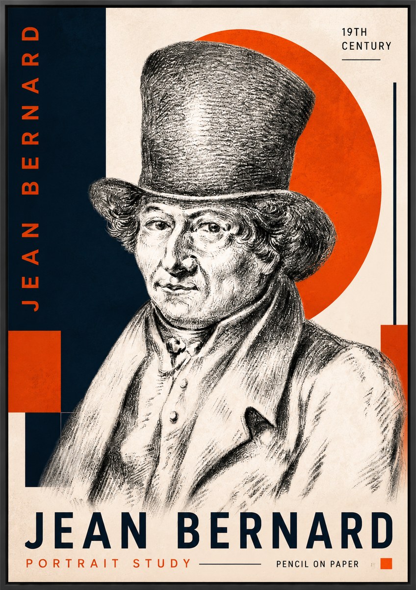 Jean Bernard Portrait Study of a Gentleman No4 - Plakát