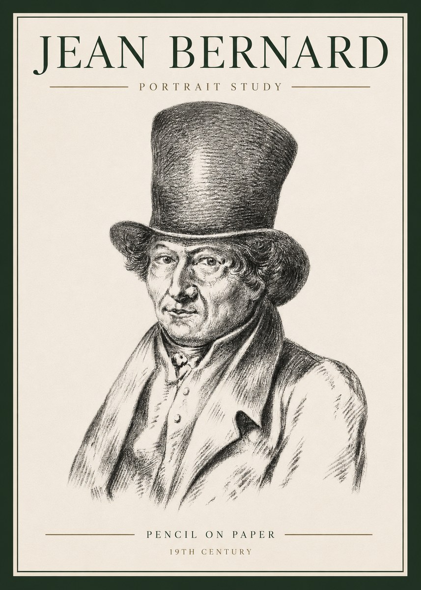Jean Bernard Portrait Study of a Gentleman No6 - Plakát