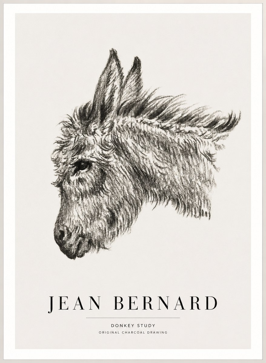 Jean Bernard Donkey Study I No3 - Plakát