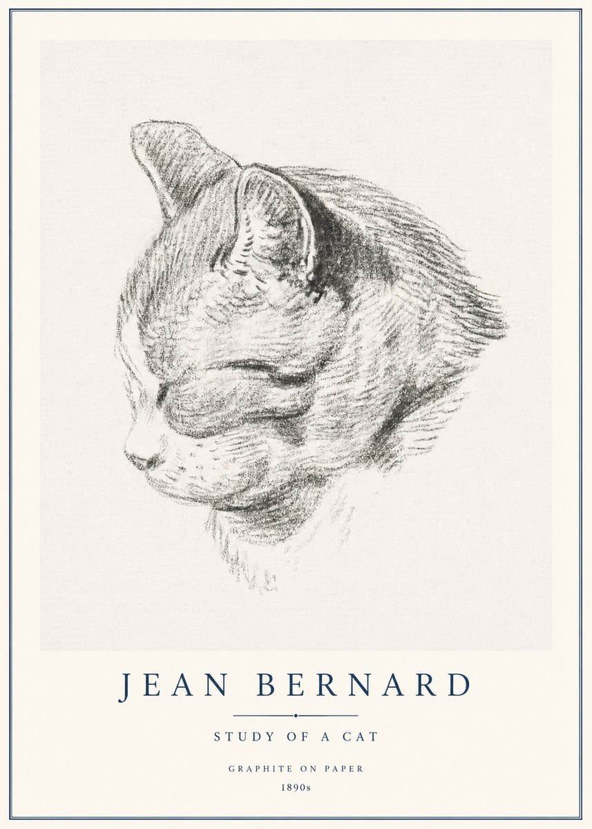 Jean Bernard Cat Study I No3 - Plakát