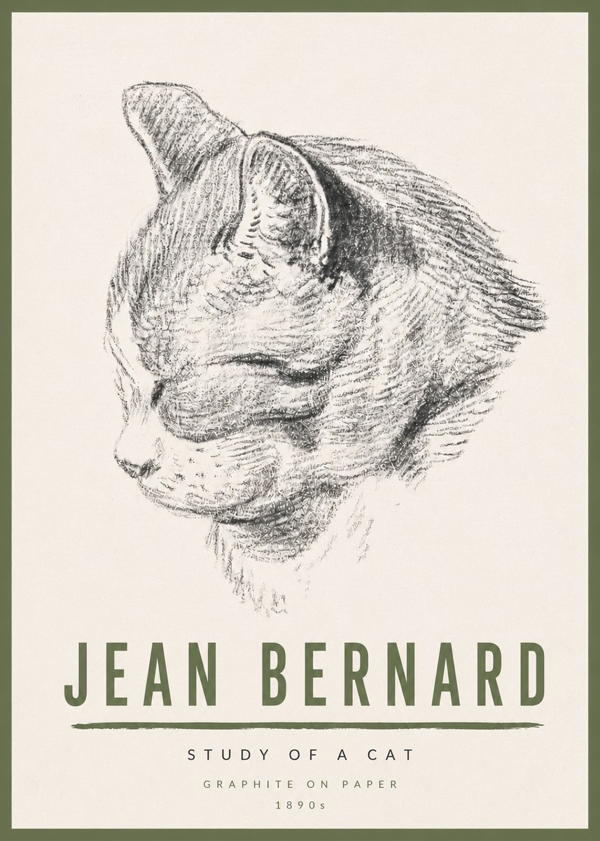 Jean Bernard Cat Study I No6 - Plakát