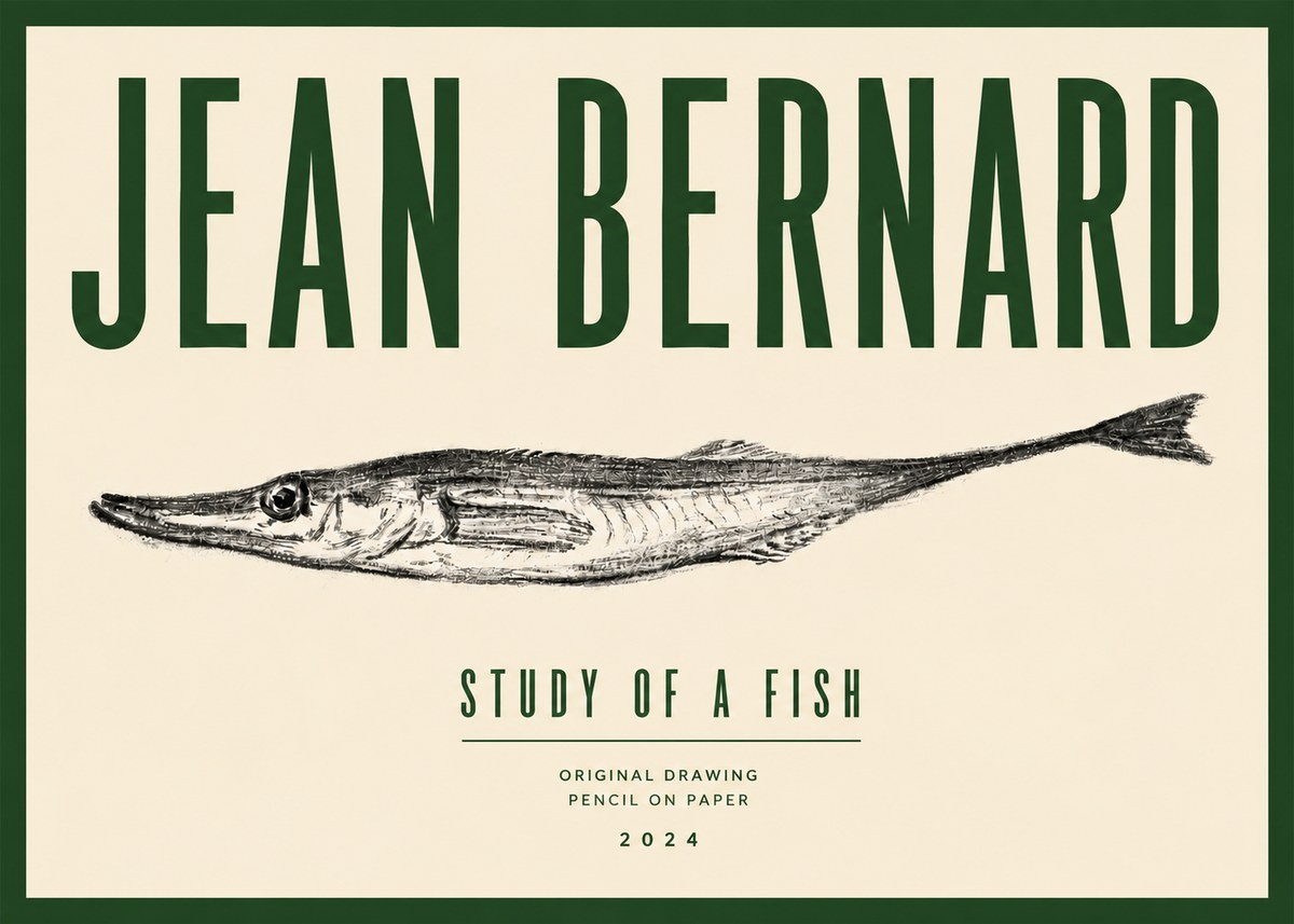 Jean Bernard Study of a Fish I No6 - Plakát