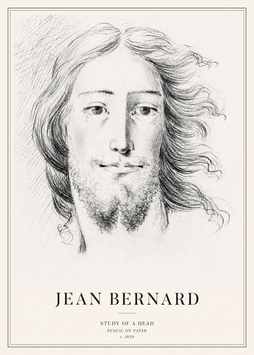 Jean Bernard Study of a Head No3 - Plakát