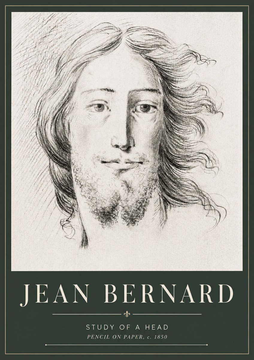 Jean Bernard Study of a Head No6 - Plakát