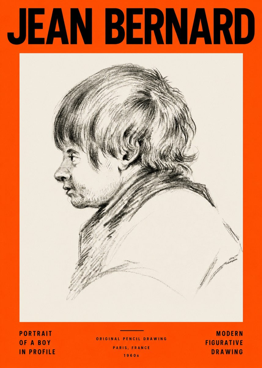 Jean Bernard Portrait Study II No4 - Plakát