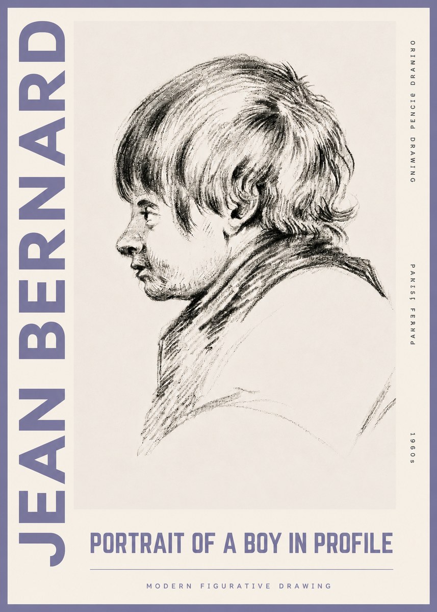 Jean Bernard Portrait Study II No6 - Plakát