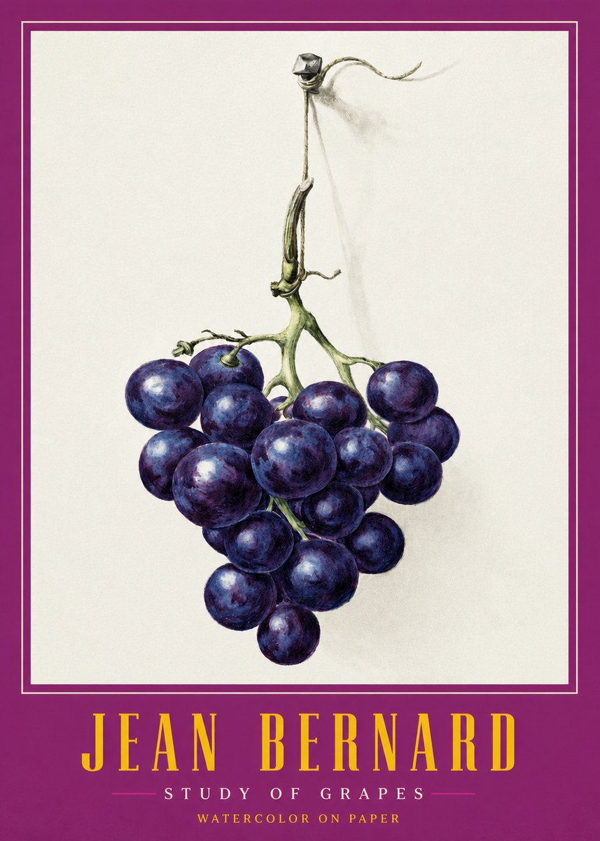 Jean Bernard Grapes No3 - Plakát