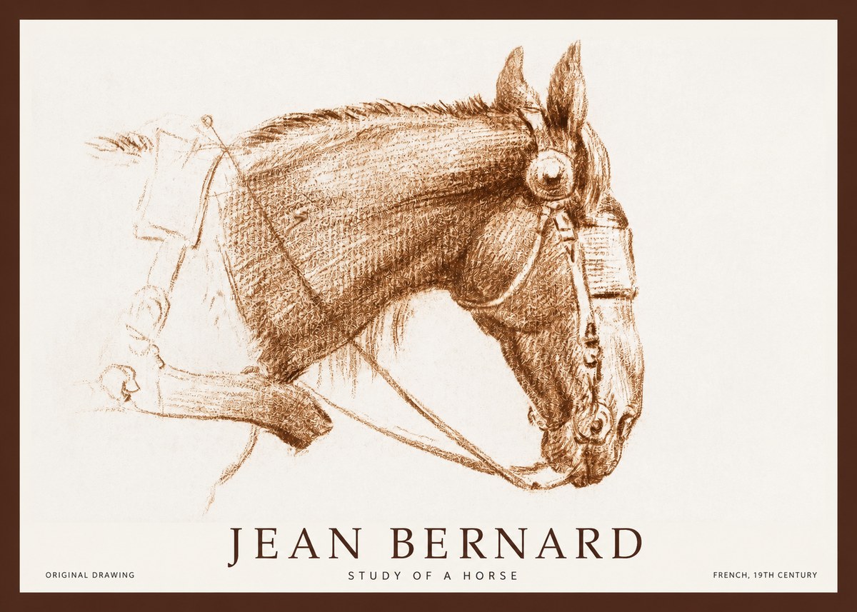 Jean Bernard Equine Study No2 - Plakát
