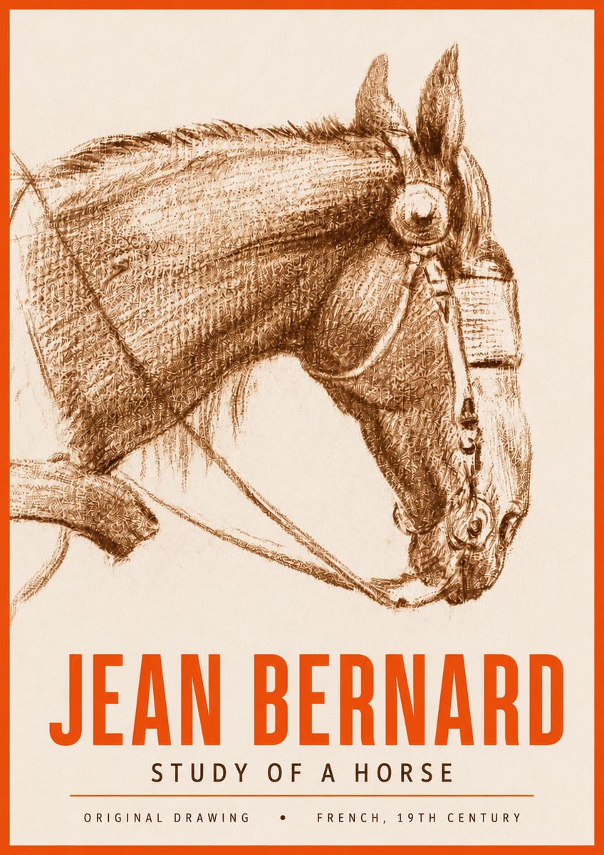 Jean Bernard Equine Study No4 - Plakát