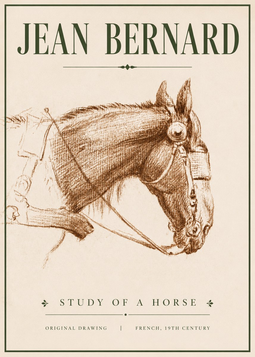 Jean Bernard Equine Study No5 - Plakát
