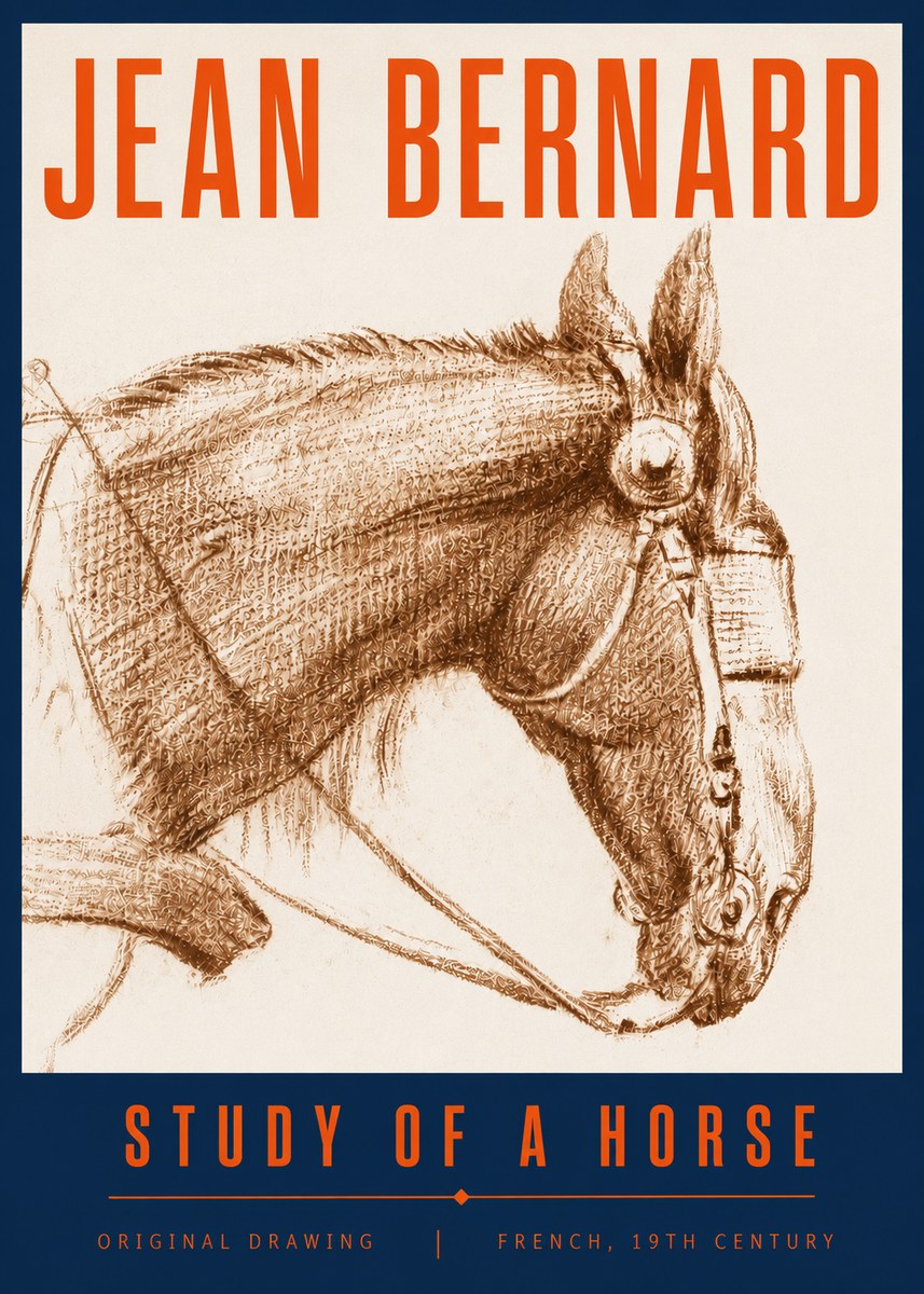 Jean Bernard Equine Study No6 - Plakát