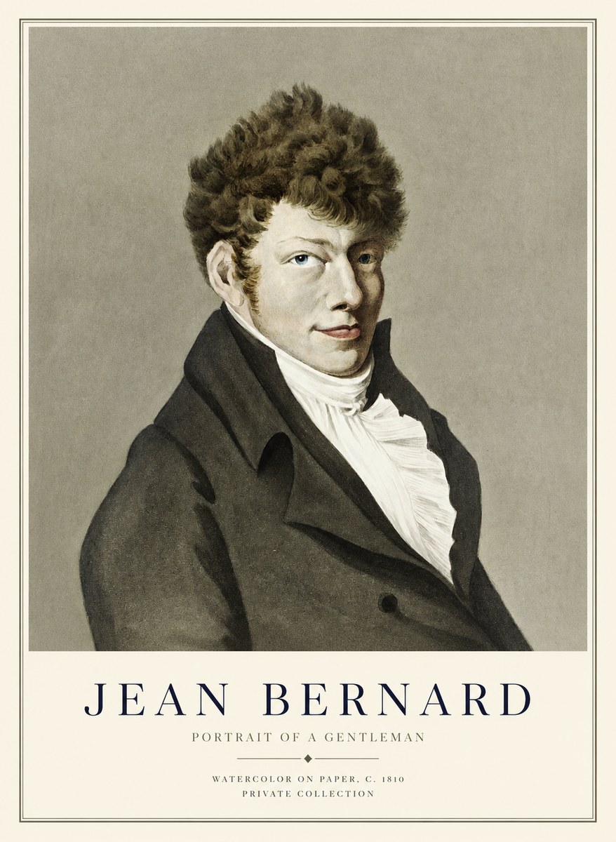 Jean Bernard Portrait of a Young Man No3 - Plakát