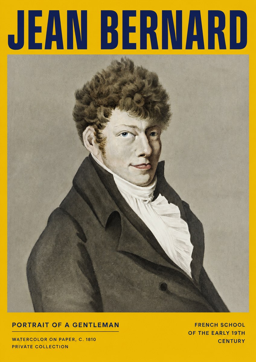Jean Bernard Portrait of a Young Man No4 - Plakát