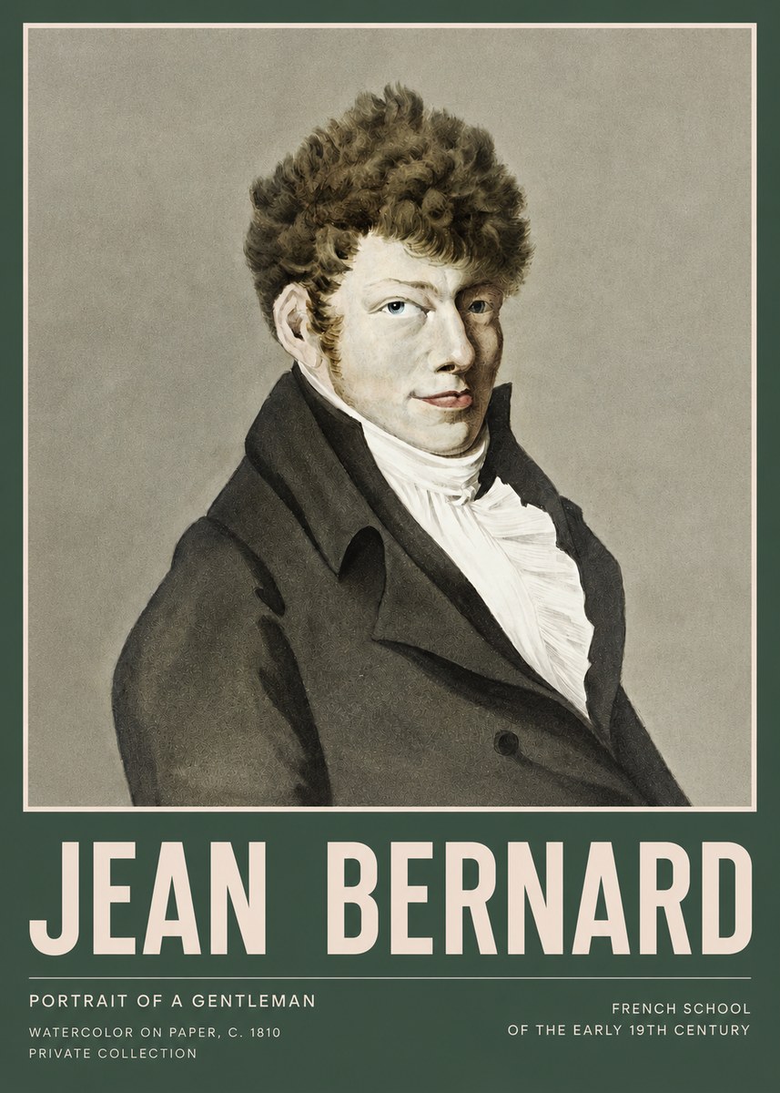 Jean Bernard Portrait of a Young Man No5 - Plakát