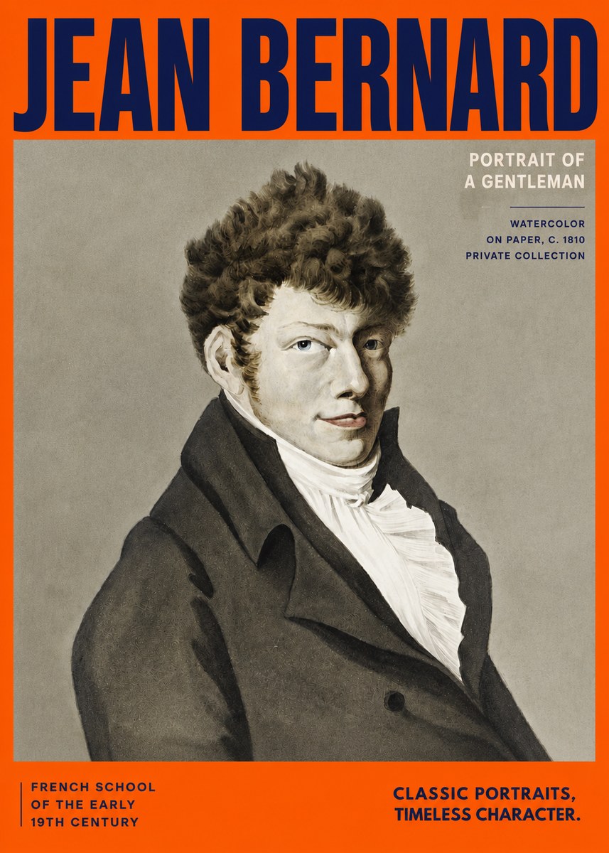 Jean Bernard Portrait of a Young Man No6 - Plakát