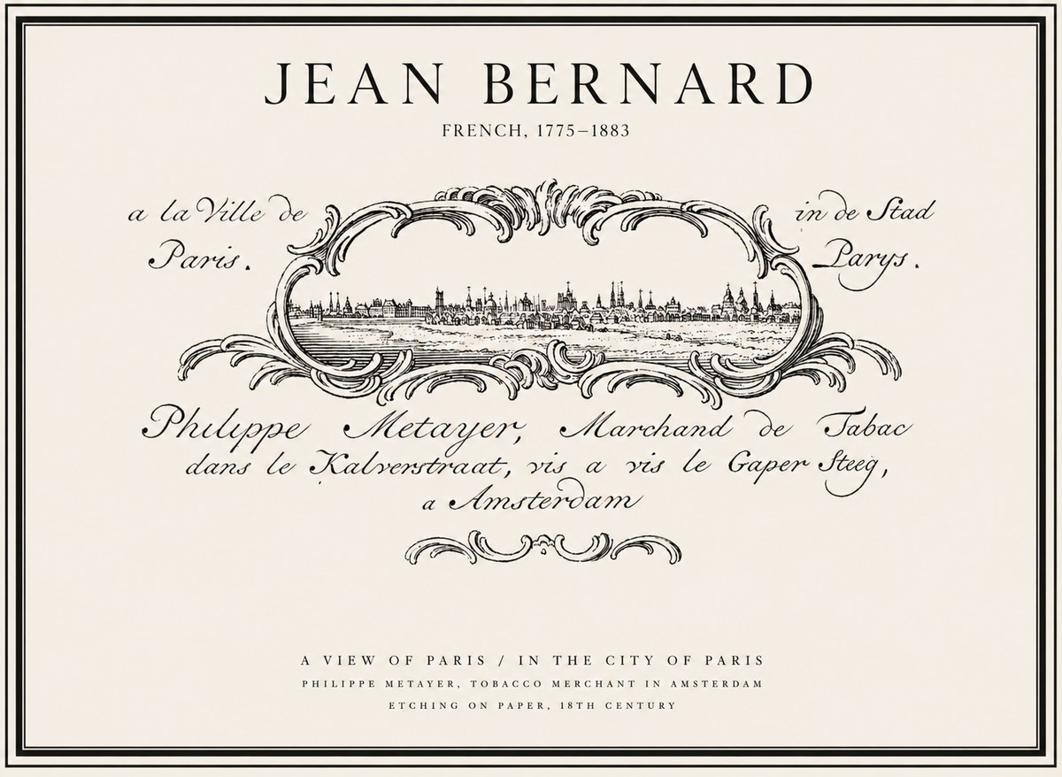 Jean Bernard A View of Paris No1 - Plakát