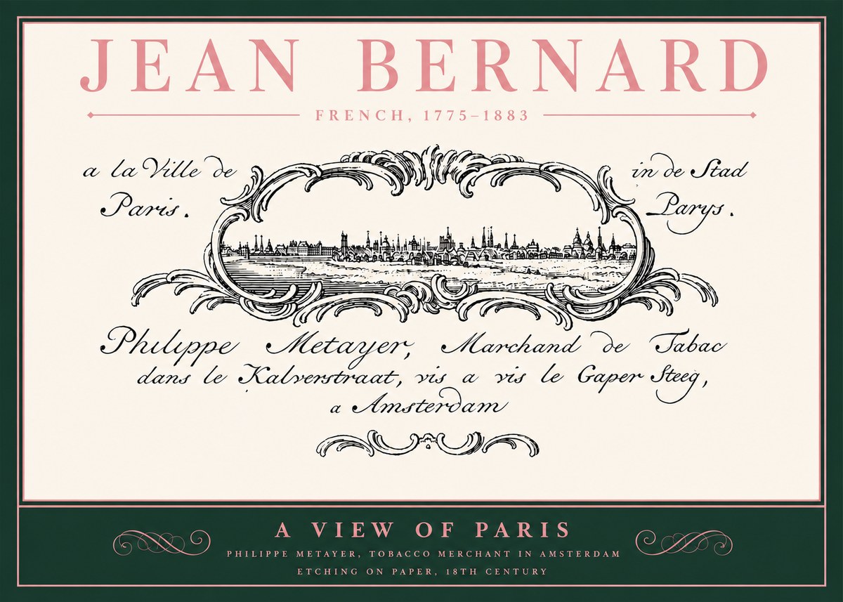 Jean Bernard A View of Paris No4 - Plakát