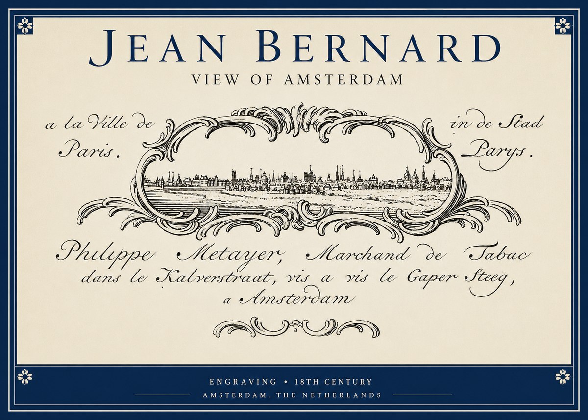 Jean Bernard A View of Paris No5 - Plakát