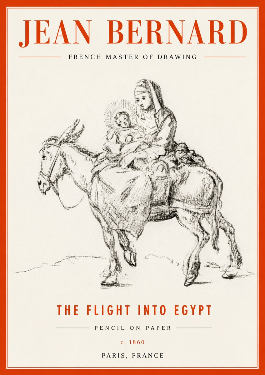 Jean Bernard The Flight into Egypt No2 - Plakát