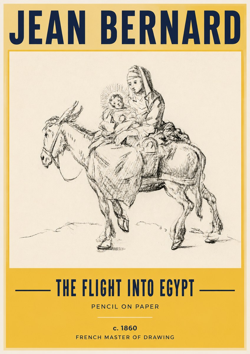 Jean Bernard The Flight into Egypt No3 - Plakát