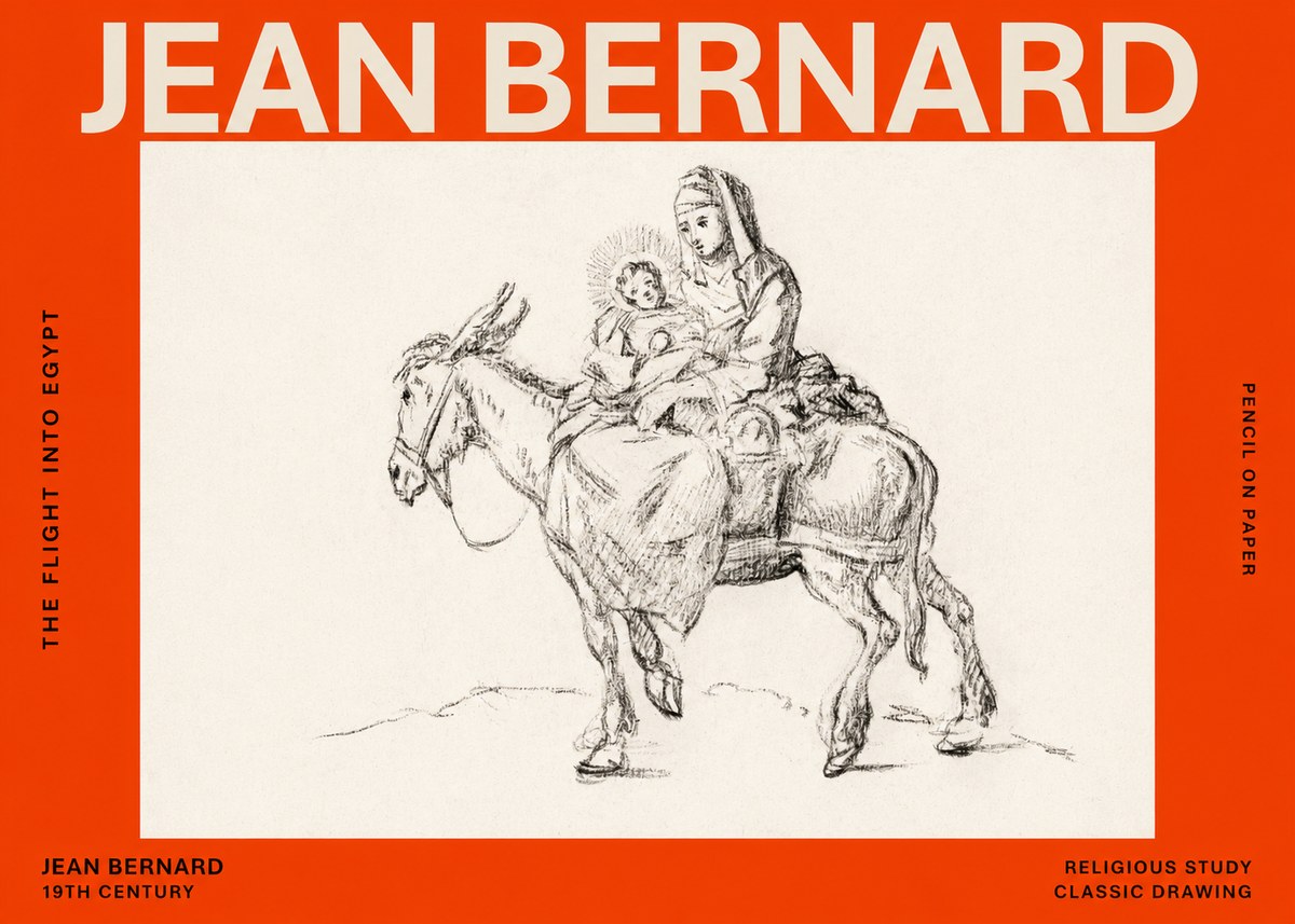 Jean Bernard The Flight into Egypt No6 - Plakát