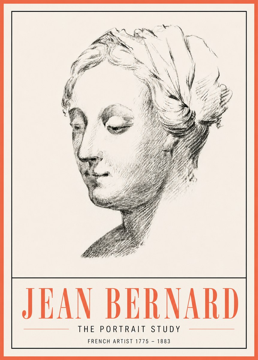 Jean Bernard Study of a Woman No5 - Plakát