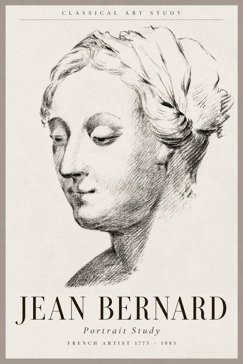 Jean Bernard Study of a Woman No6 - Plakát