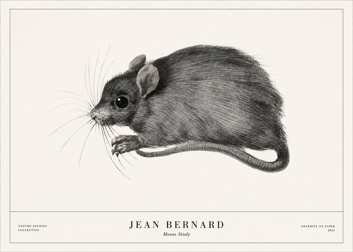 Jean Bernard Mouse Study No1 - Plakát