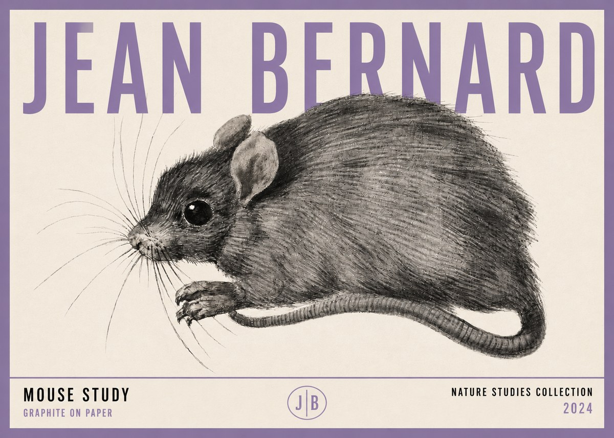 Jean Bernard Mouse Study No3 - Plakát