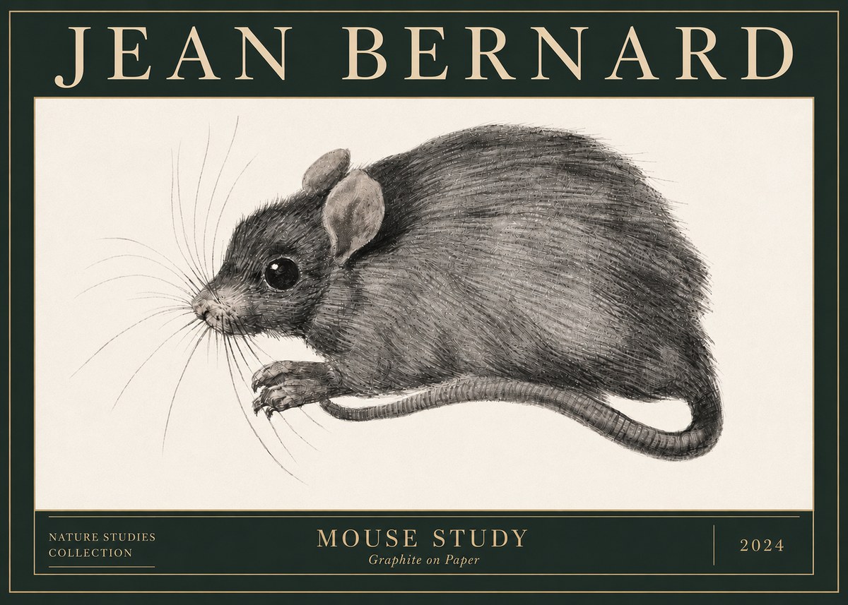 Jean Bernard Mouse Study No4 - Plakát