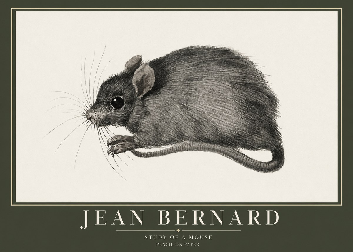 Jean Bernard Mouse Study No5 - Plakát