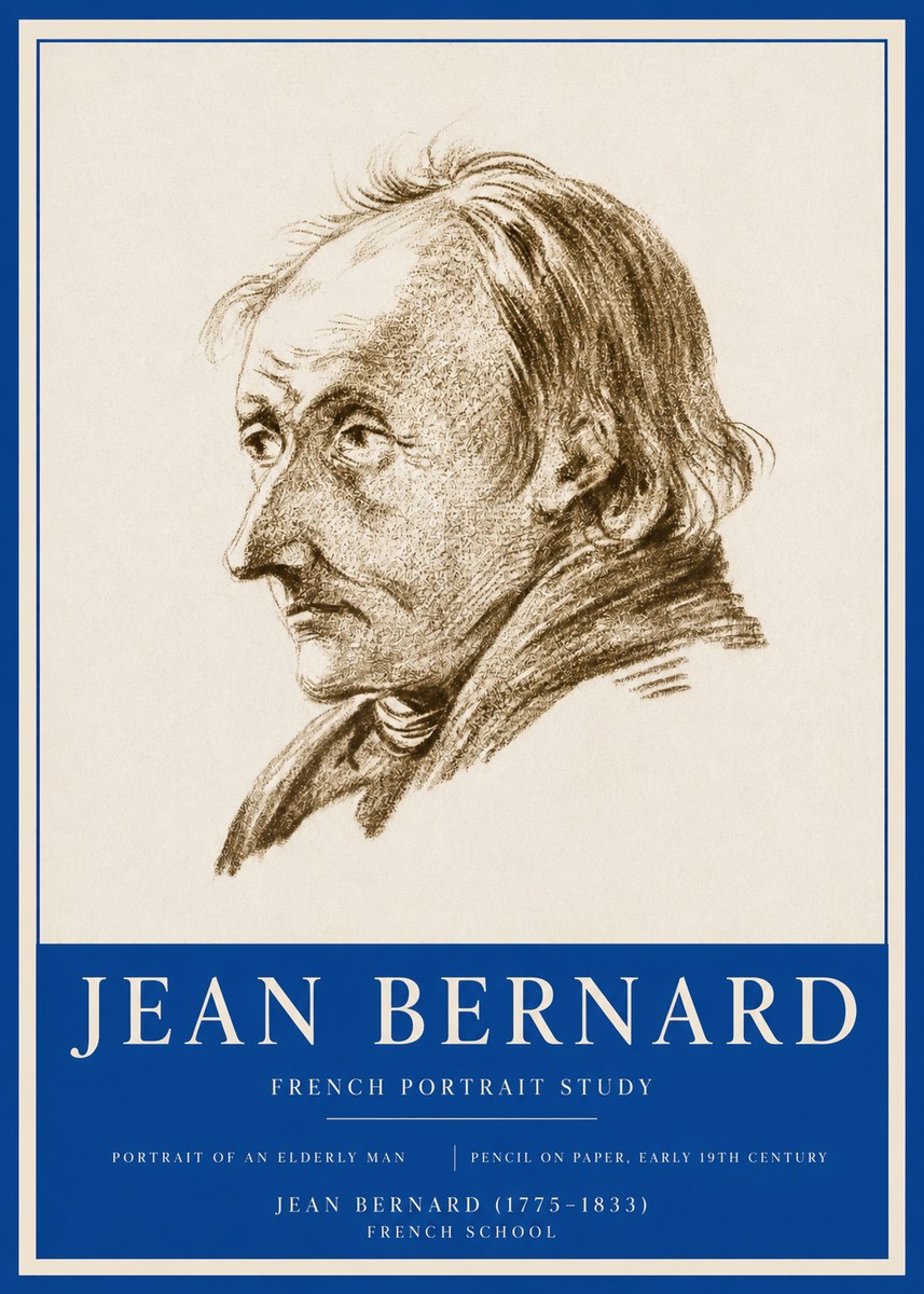 Jean Bernard Portrait of an Elderly Man No2 - Plakát