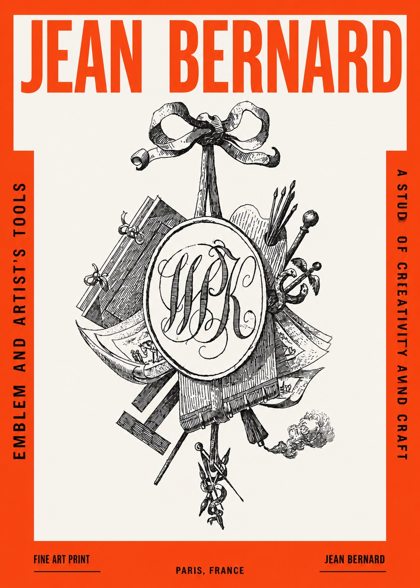 Jean Bernard Still Life with Monogram No3 - Plakát