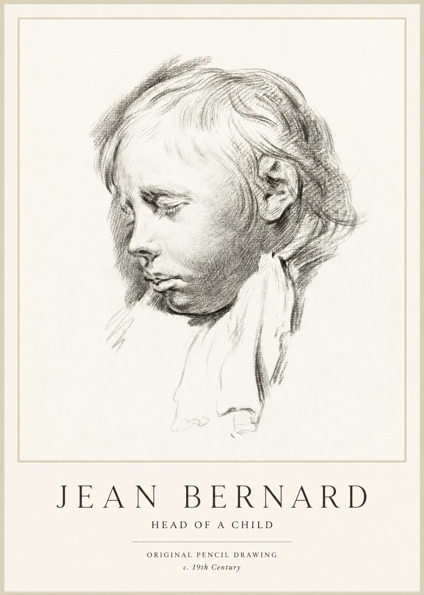 Jean Bernard Head of a Child No1 - Plakát