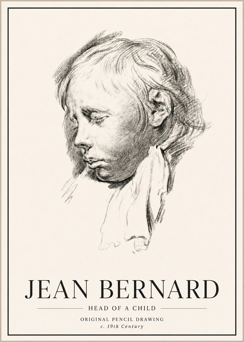 Jean Bernard Head of a Child No5 - Plakát
