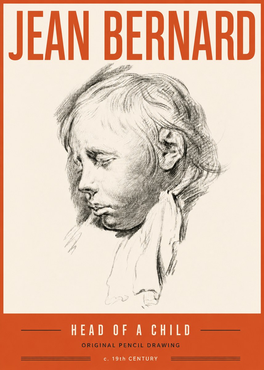 Jean Bernard Head of a Child No6 - Plakát